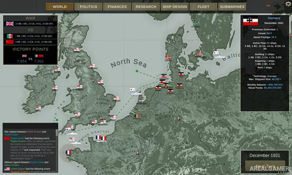 Ultimate Admiral: Dreadnoughts Screenshot 1