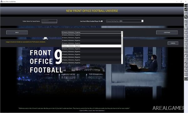 Front Office Football Nine Screenshot 1